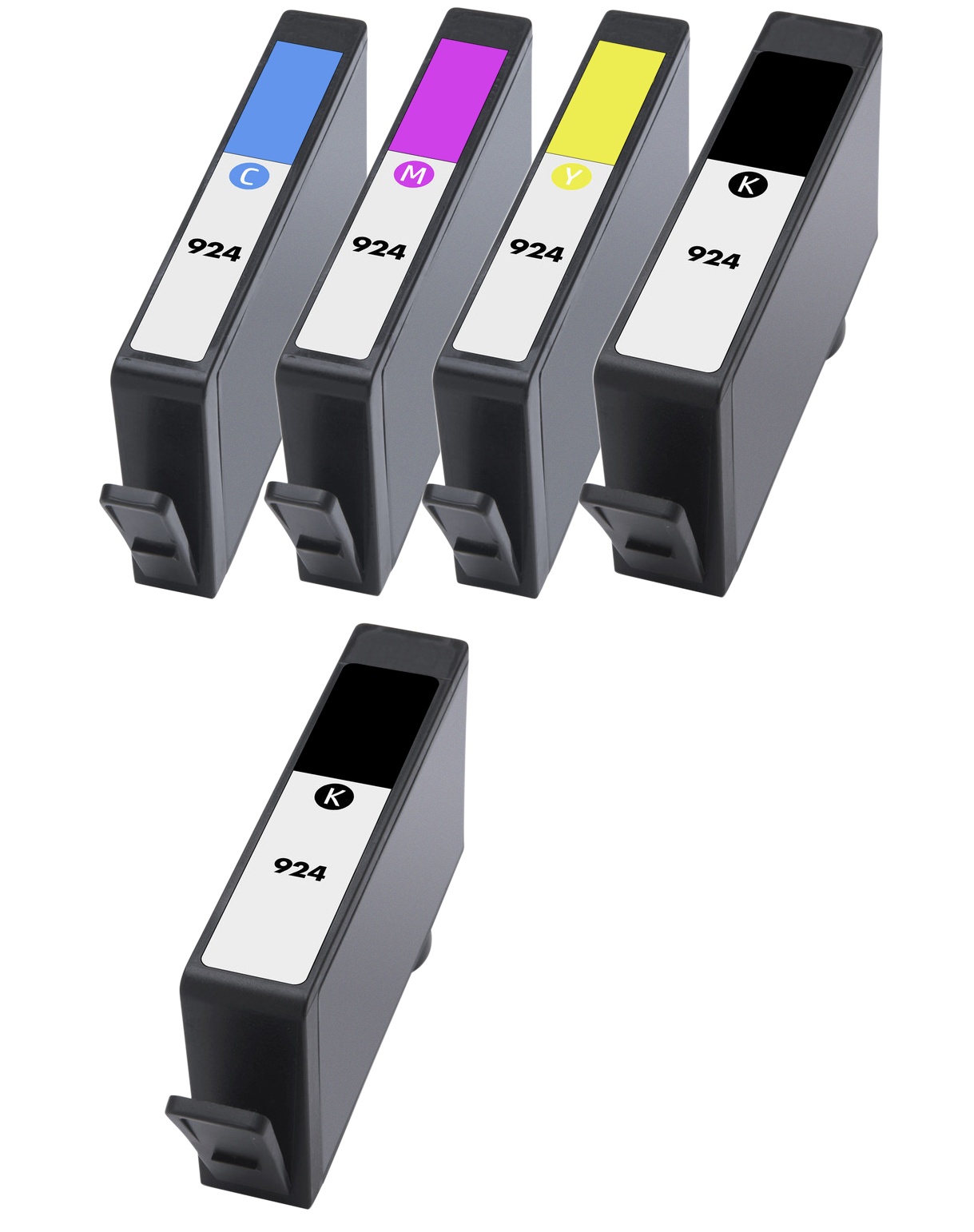 Compatible HP 924 Full set of 4 Ink Cartridges & EXTRA BLACK